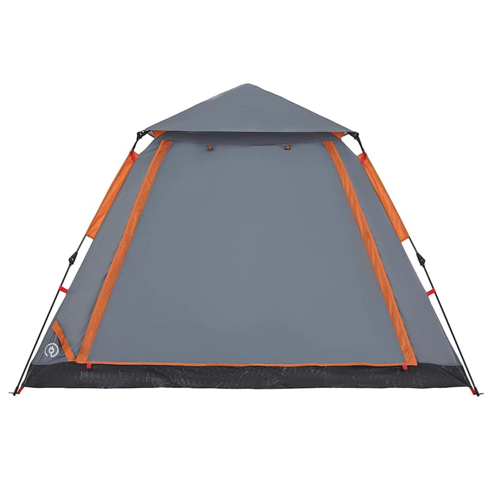 Camping Tent Dome 5-Person Grey and Orange Quick Release