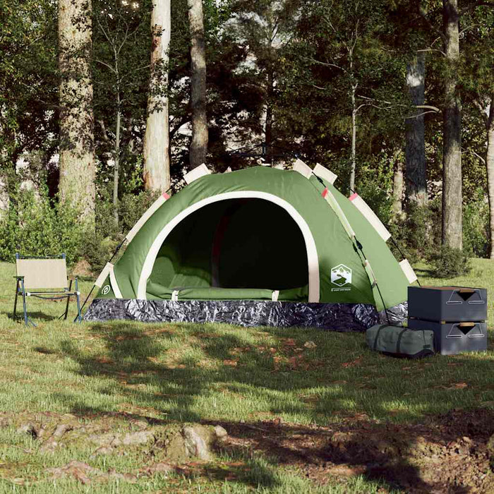 Camping Tent 3-Person Green Quick Release