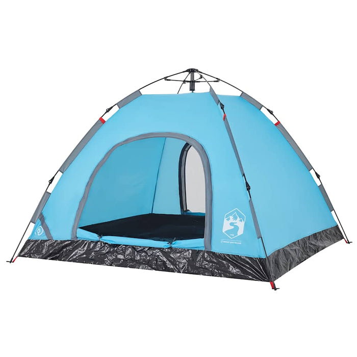 Camping Tent 3-Person Blue Quick Release