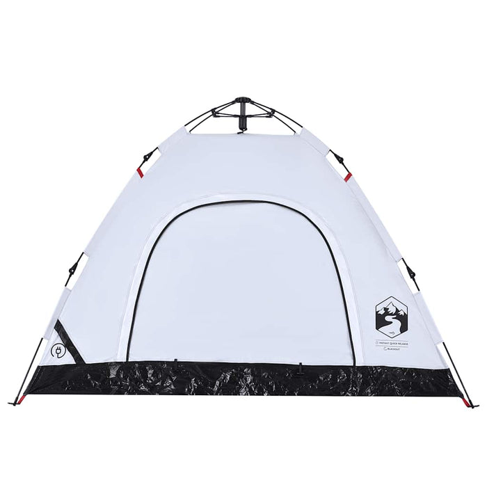 Camping Tent 3-Person White Blackout Fabric Quick Release