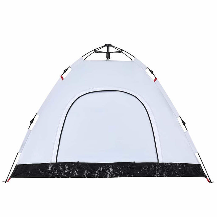 Camping Tent 3-Person White Blackout Fabric Quick Release