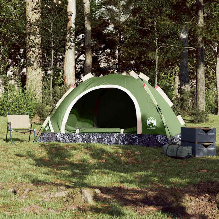 Camping Tent 4-Person Green Quick Release