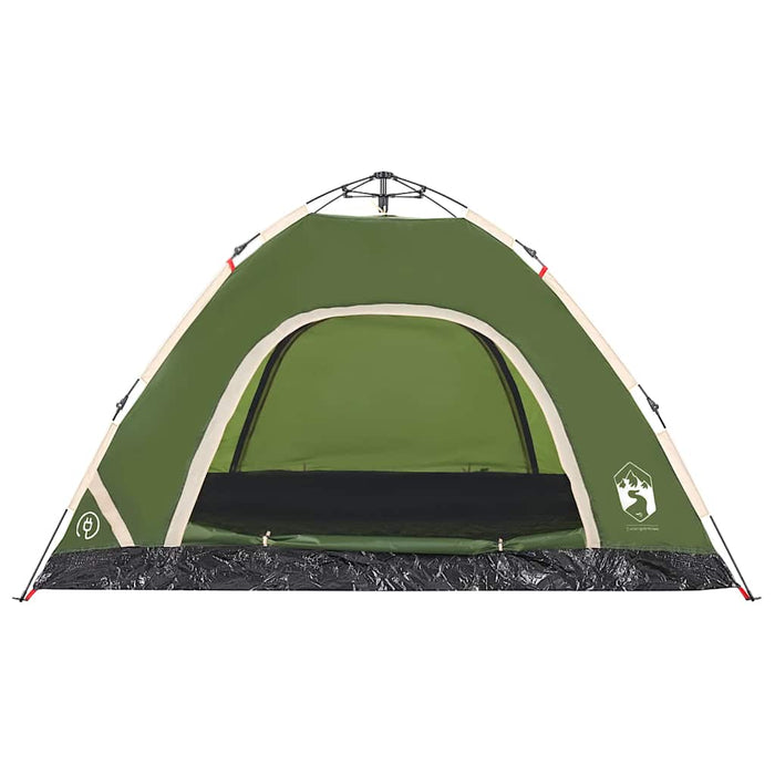 Camping Tent 4-Person Green Quick Release