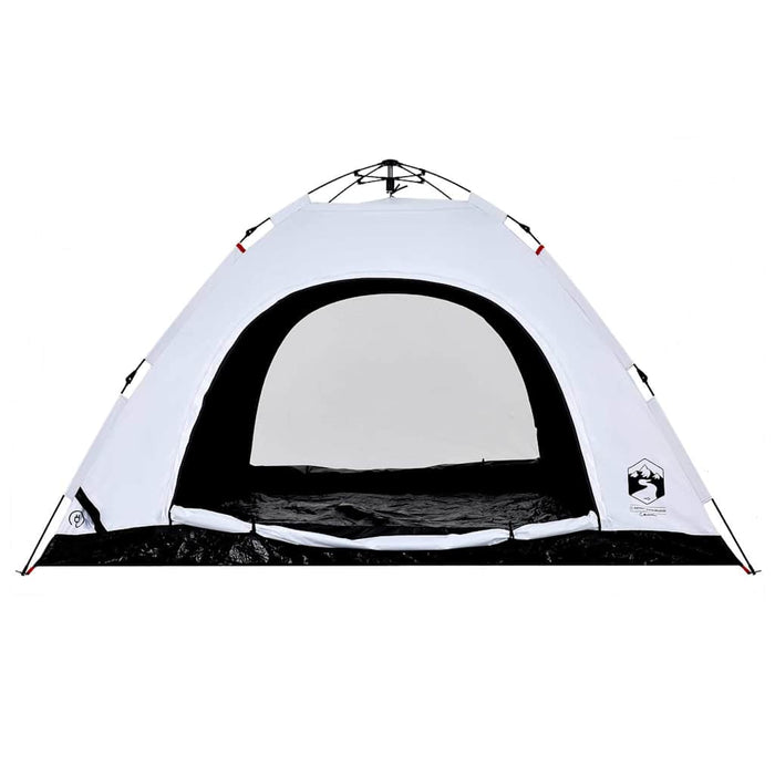 Camping Tent 5-Person White Blackout Fabric Quick Release