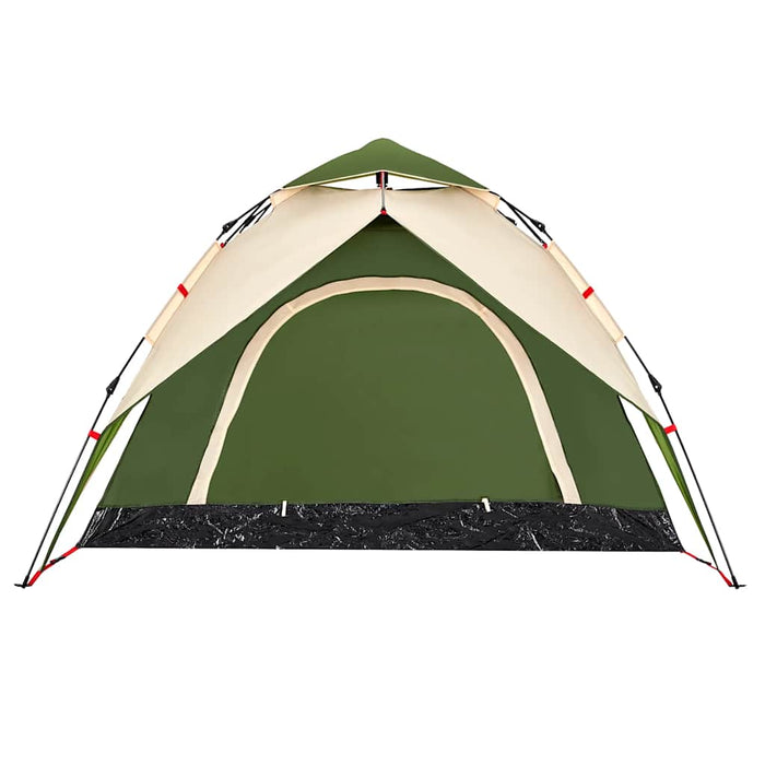 Cort de camping Dome pentru 3 persoane, cu eliberare rapidă, verde