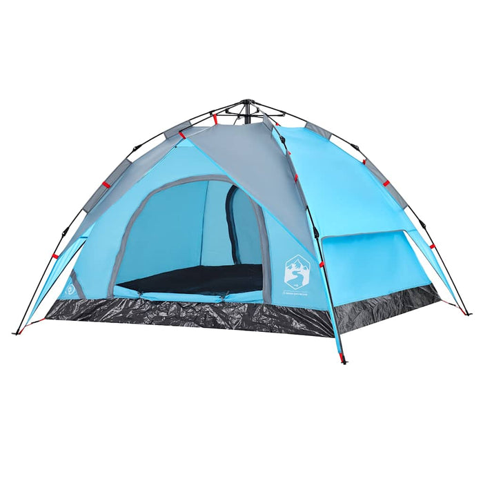 Camping Tent Dome 3-Person Blue Quick Release