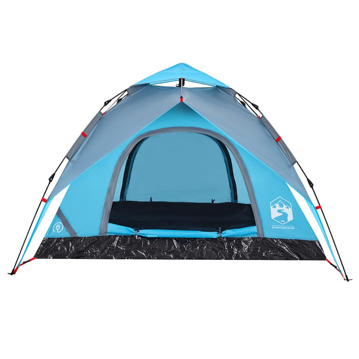 Camping Tent Dome 3-Person Blue Quick Release