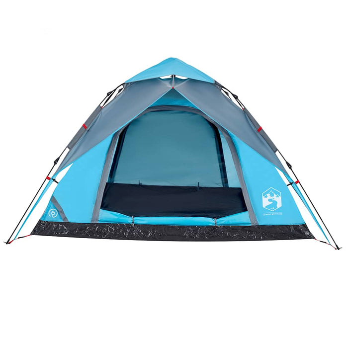 Cort de camping Dome pentru 5 persoane, cu eliberare rapidă albastră