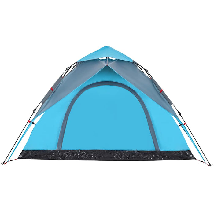 Cort de camping Dome pentru 5 persoane, cu eliberare rapidă albastră