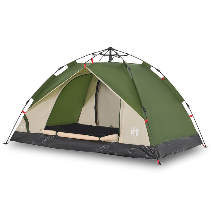 Cort de camping Dome pentru 2 persoane, cu eliberare rapidă, verde