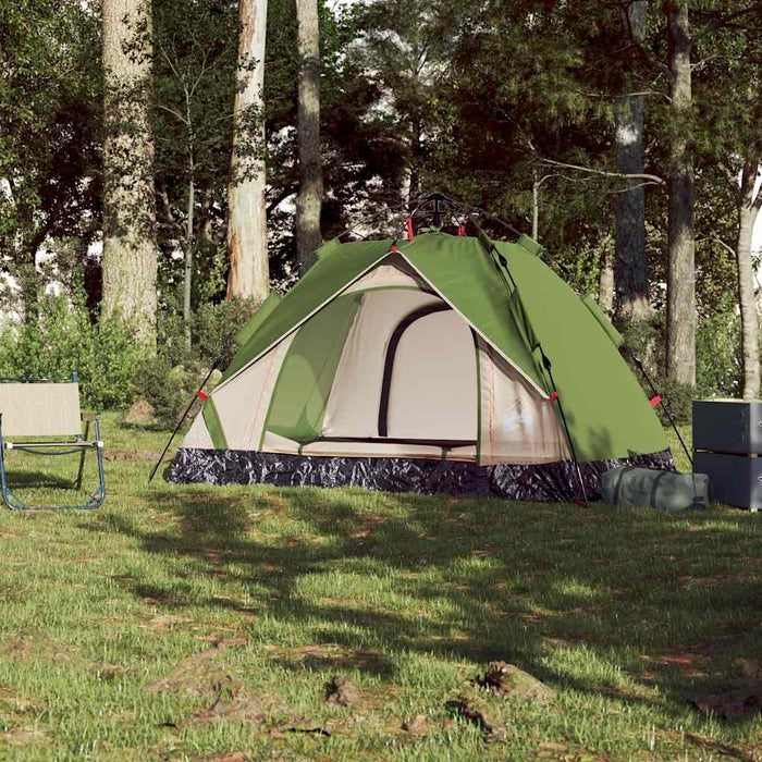 Cort de camping Dome pentru 2 persoane, cu eliberare rapidă, verde