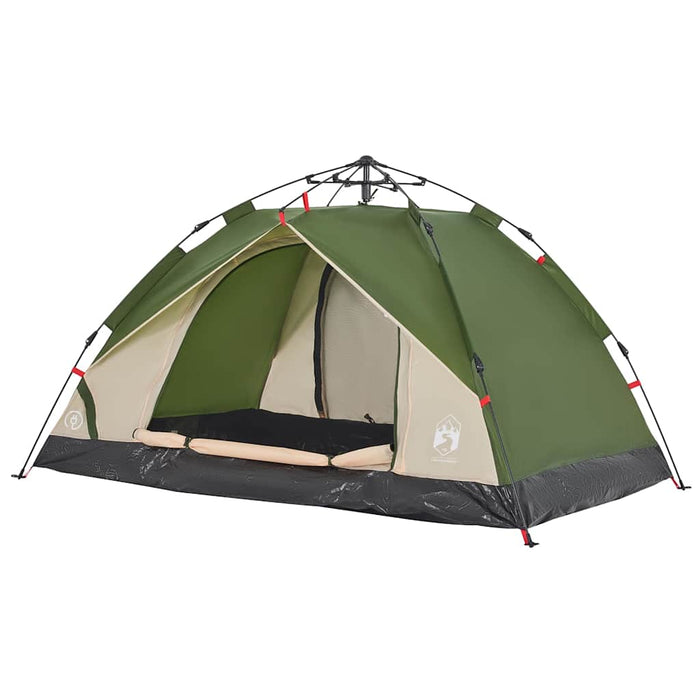 Cort de camping Dome pentru 2 persoane, cu eliberare rapidă, verde