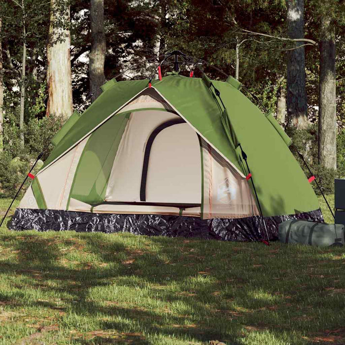 Cort de camping Dome pentru 2 persoane, cu eliberare rapidă, verde