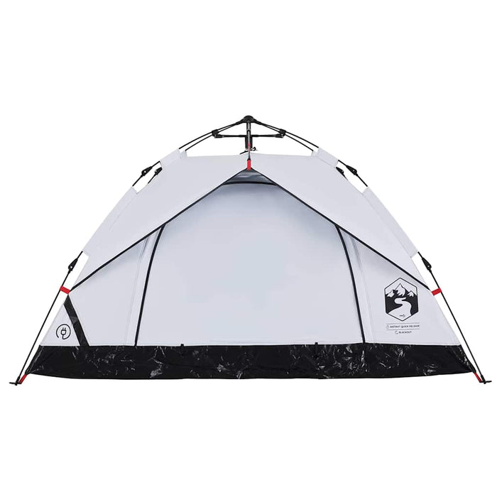 Camping Tent Dome 2-Person White Blackout Fabric Quick Release