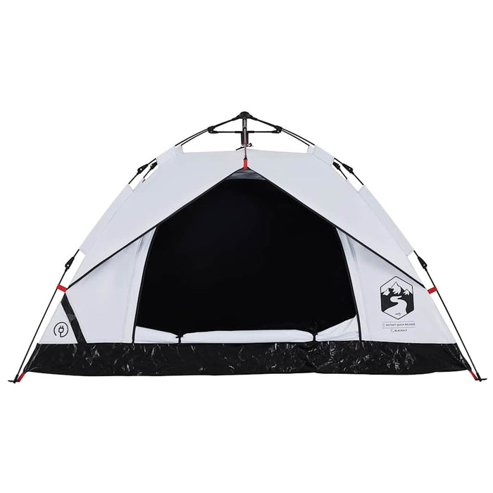 Camping Tent Dome 2-Person White Blackout Fabric Quick Release