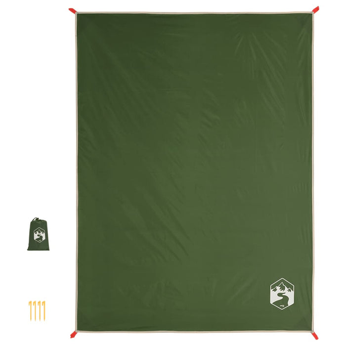 Picnic Blanket with Pegs Green 205x155 cm