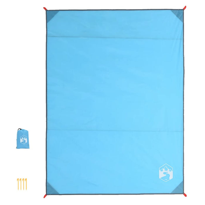 Picnic Blanket with Pegs Blue 205x155 cm