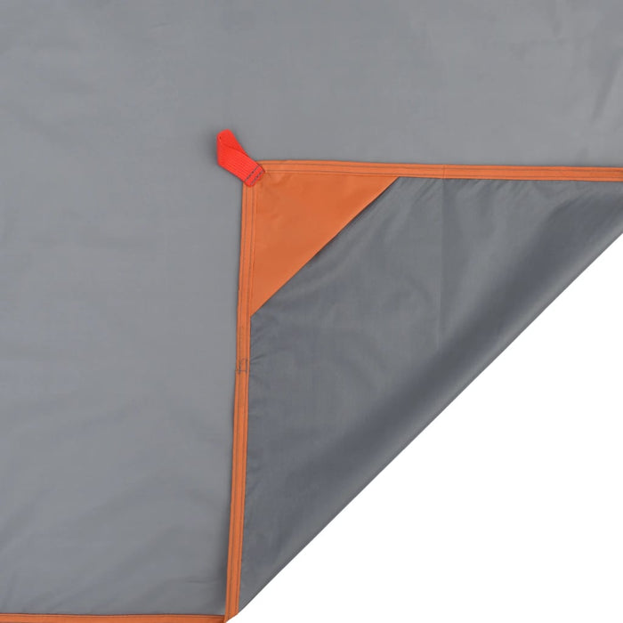 Picnic Blanket with Pegs Grey and Orange 205x155 cm