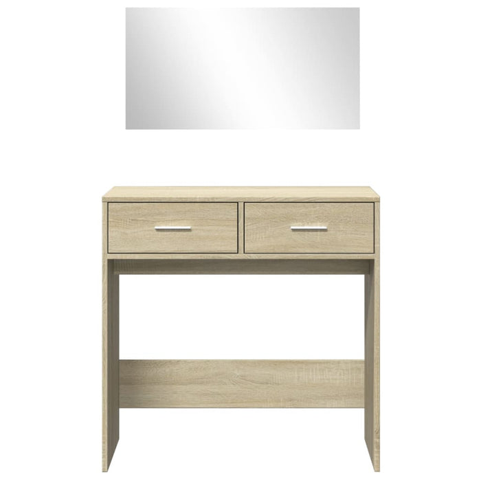 Dressing Table with Mirror Sonoma Oak 80x39x80 cm