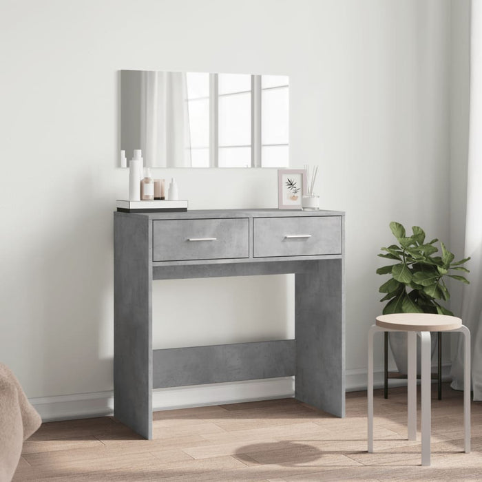 Dressing Table with Mirror Concrete Grey 80x39x80 cm