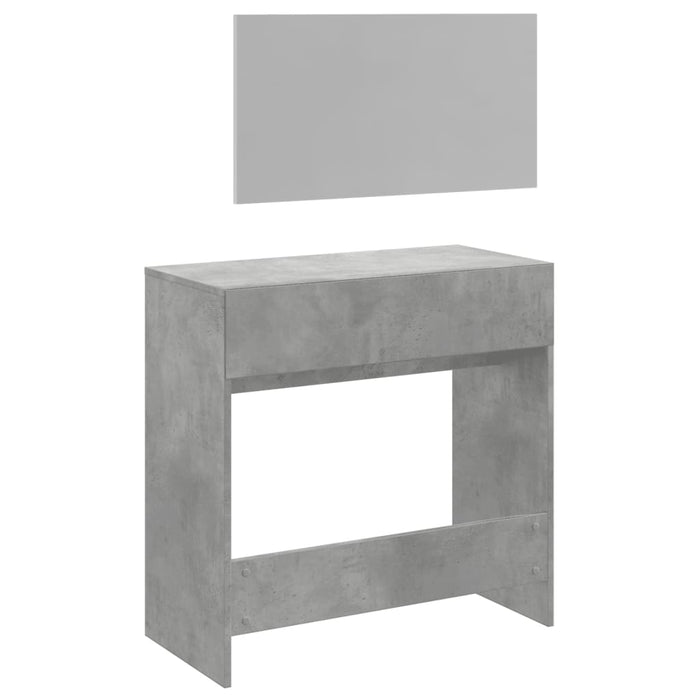 Dressing Table with Mirror Concrete Grey 80x39x80 cm