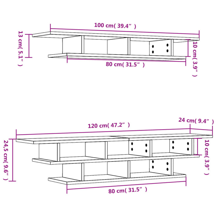 TV Wall Units Sonoma Oak Engineered Wood