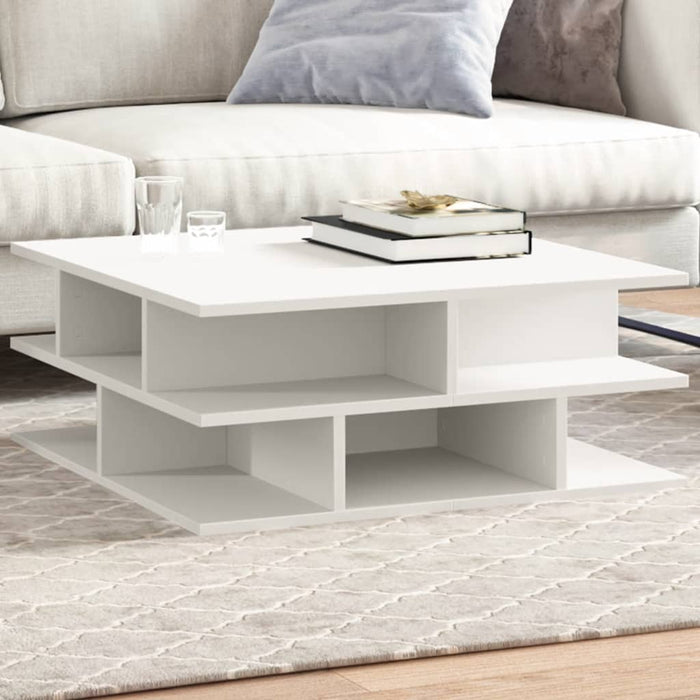 Coffee Table White 70x70x29 cm Engineered Wood