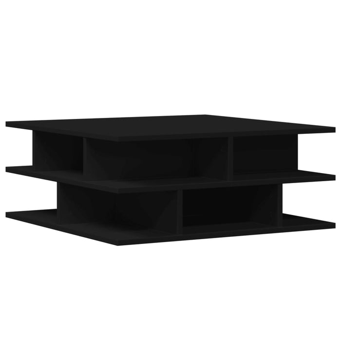 Coffee Table Black 70x70x29 cm Engineered Wood