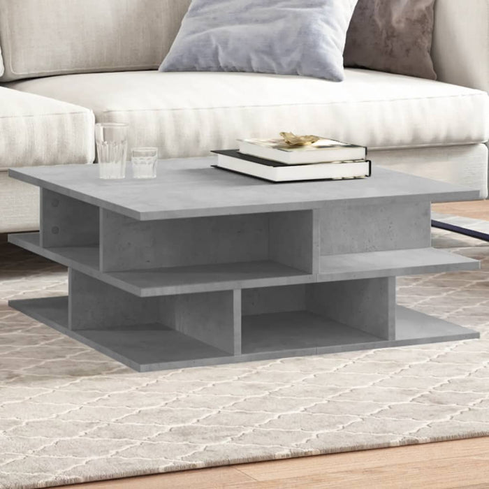 Coffee Table Concrete Grey 70x70x29 cm Engineered Wood