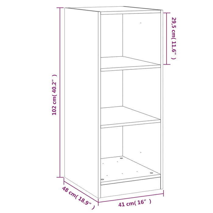 Шкаф белый 48x41x102 см, инженерная древесина