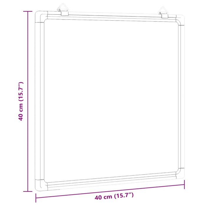 Magnetic Whiteboard 40x40x1.7 cm Aluminium