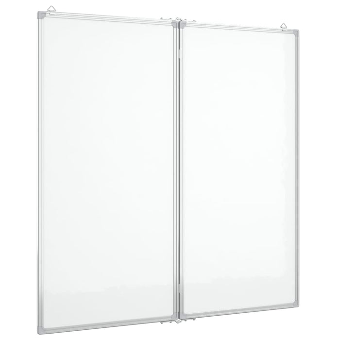 Magnetic Whiteboard Foldable 80x80x1.7 cm Aluminium