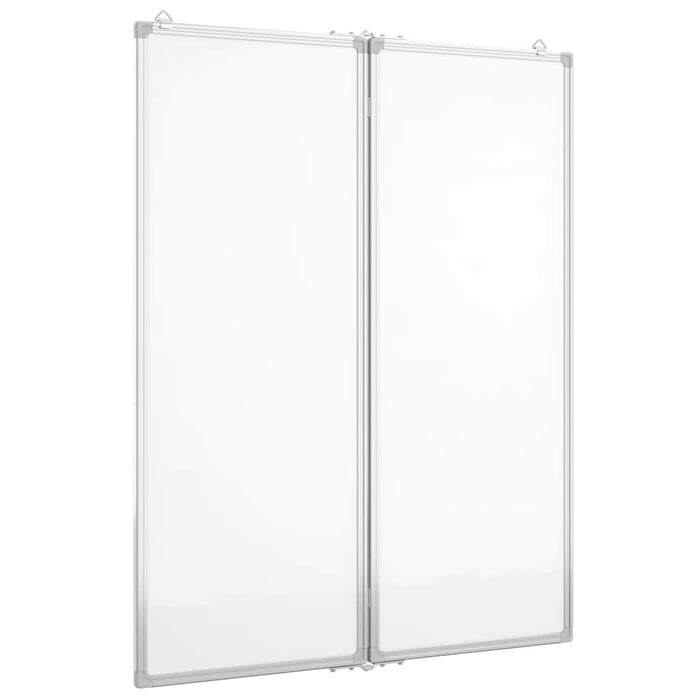 Magnetic Whiteboard Foldable 80x100x1.7 cm Aluminium