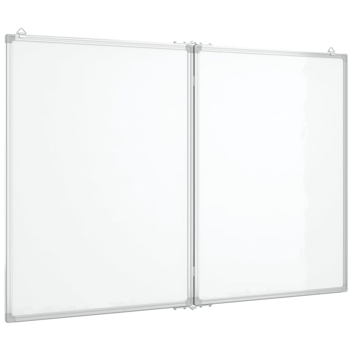 Magnetic Whiteboard Foldable 120x100x1.7 cm Aluminium