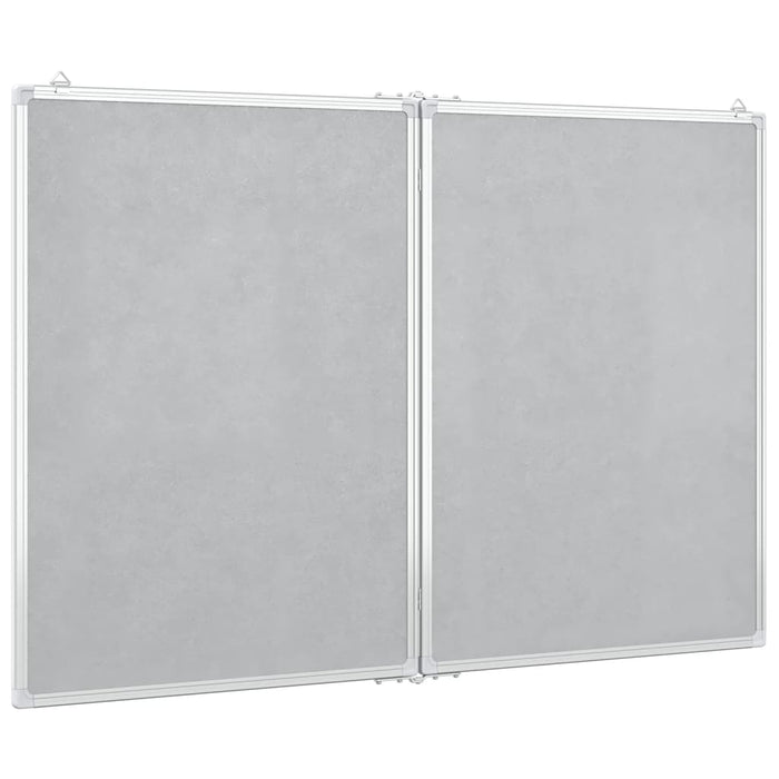 Magnetic Whiteboard Foldable 120x100x1.7 cm Aluminium