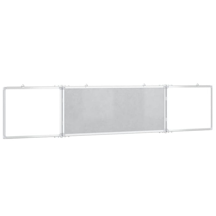 Magnetic Whiteboard Foldable 200x40x1.7 cm Aluminium