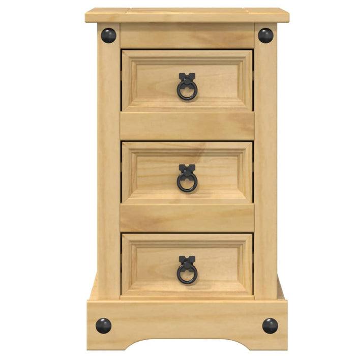 Bedside Cabinet Corona 35x32.5x58 cm Solid Wood Pine