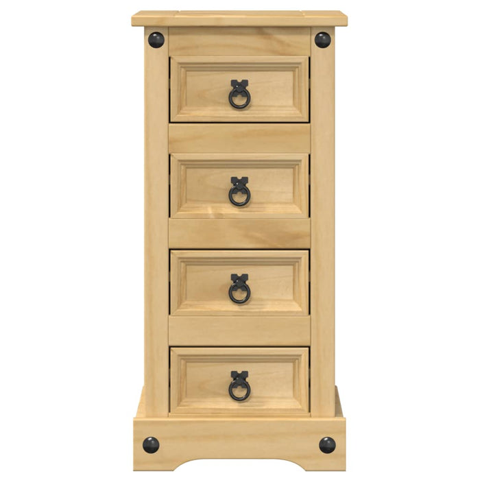 Bedside Cabinet Corona 35x32.5x74 cm Solid Wood Pine