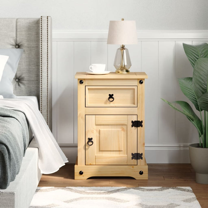 Bedside Cabinet Corona 45x35x64 cm Solid Wood Pine