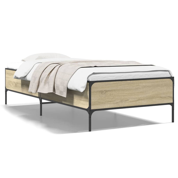 Bed Frame without Mattress Sonoma Oak 100x200 cm