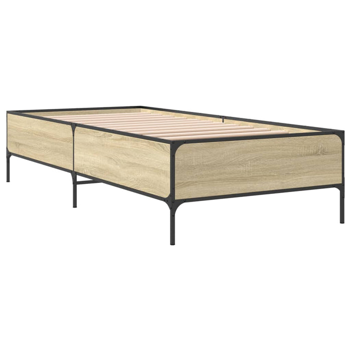 Bed Frame without Mattress Sonoma Oak 100x200 cm