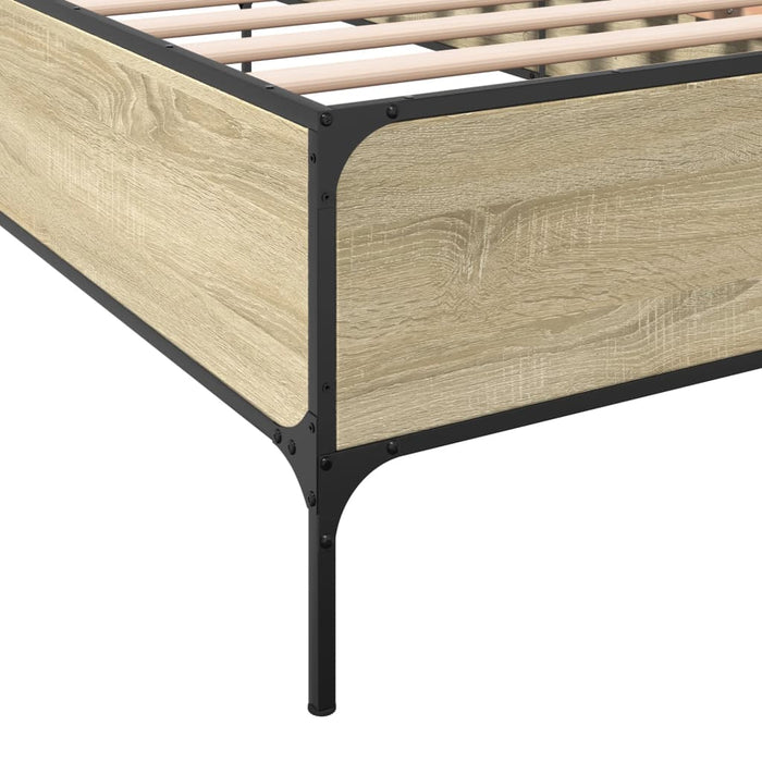 Bed Frame without Mattress Sonoma Oak 100x200 cm