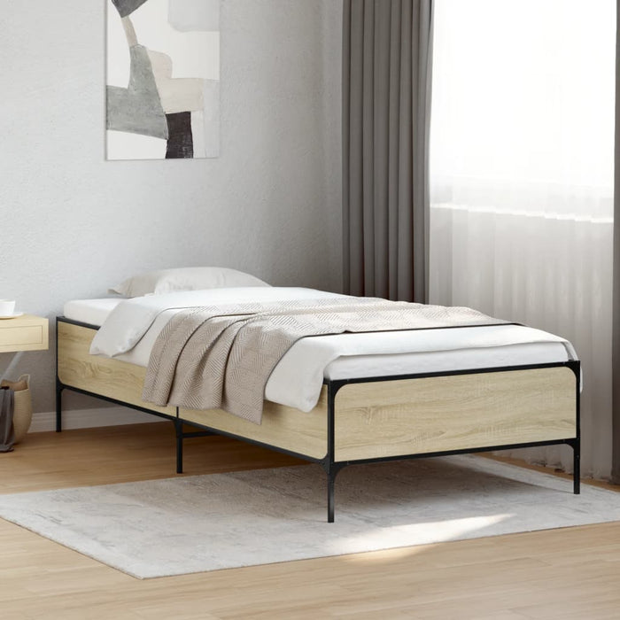 Bed Frame without Mattress Sonoma Oak 100x200 cm