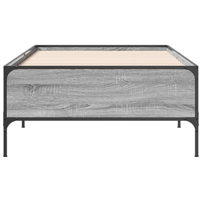 Bed Frame without Mattress Grey Sonoma 100x200 cm