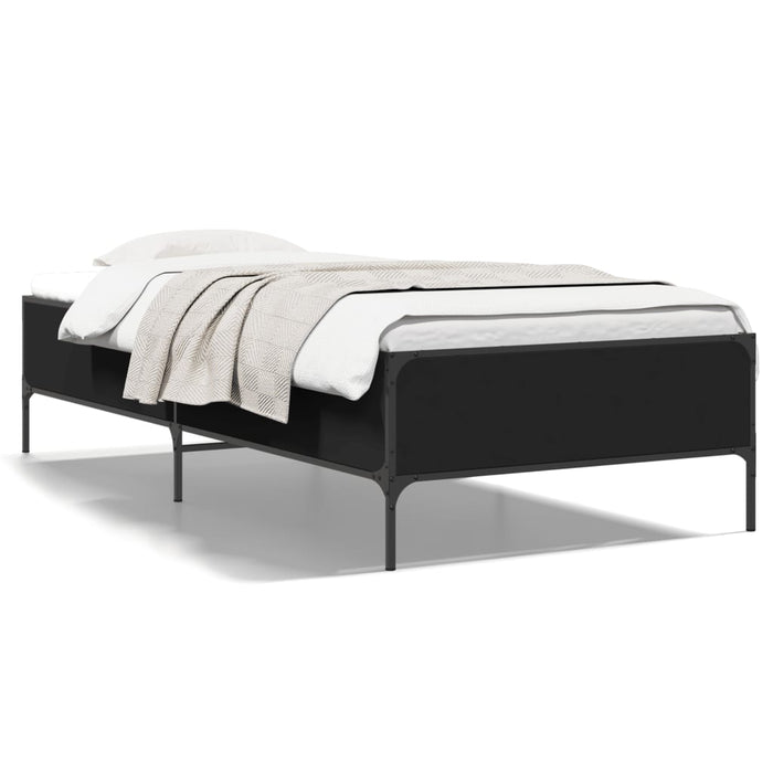 Bed Frame without Mattress Black 90x200 cm