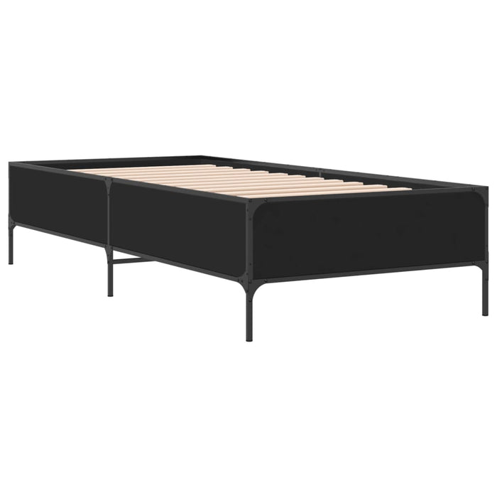 Bed Frame without Mattress Black 90x200 cm