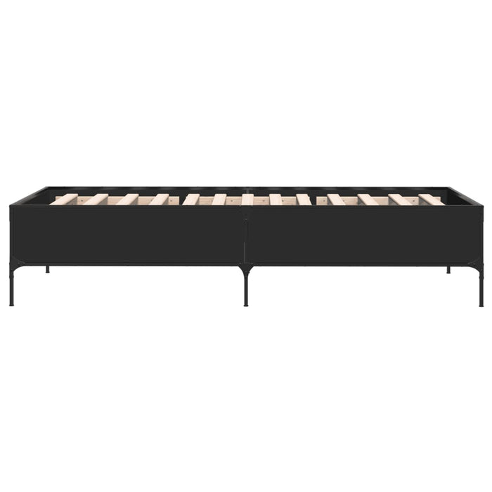 Bed Frame without Mattress Black 90x200 cm