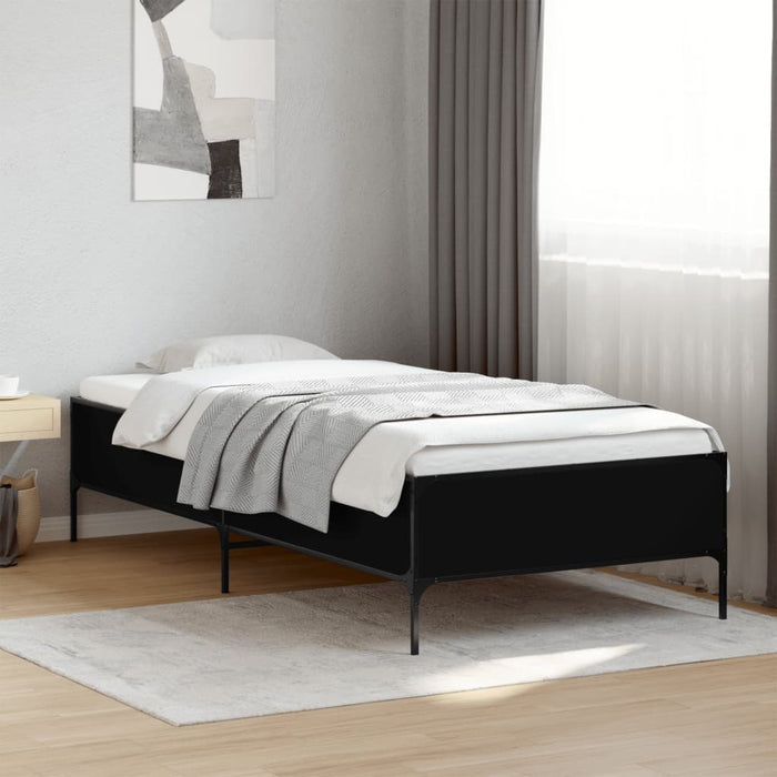 Bed Frame without Mattress Black 90x200 cm