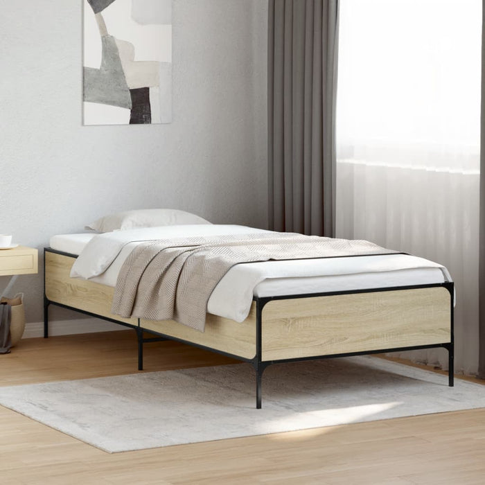 Bed Frame without Mattress Sonoma Oak 90x200 cm