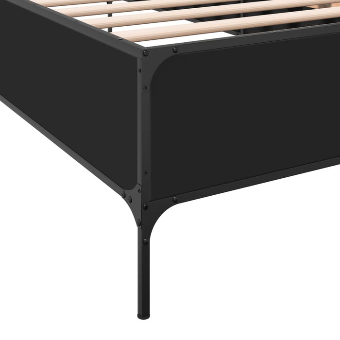 Bed Frame without Mattress Black 90x190 cm Single